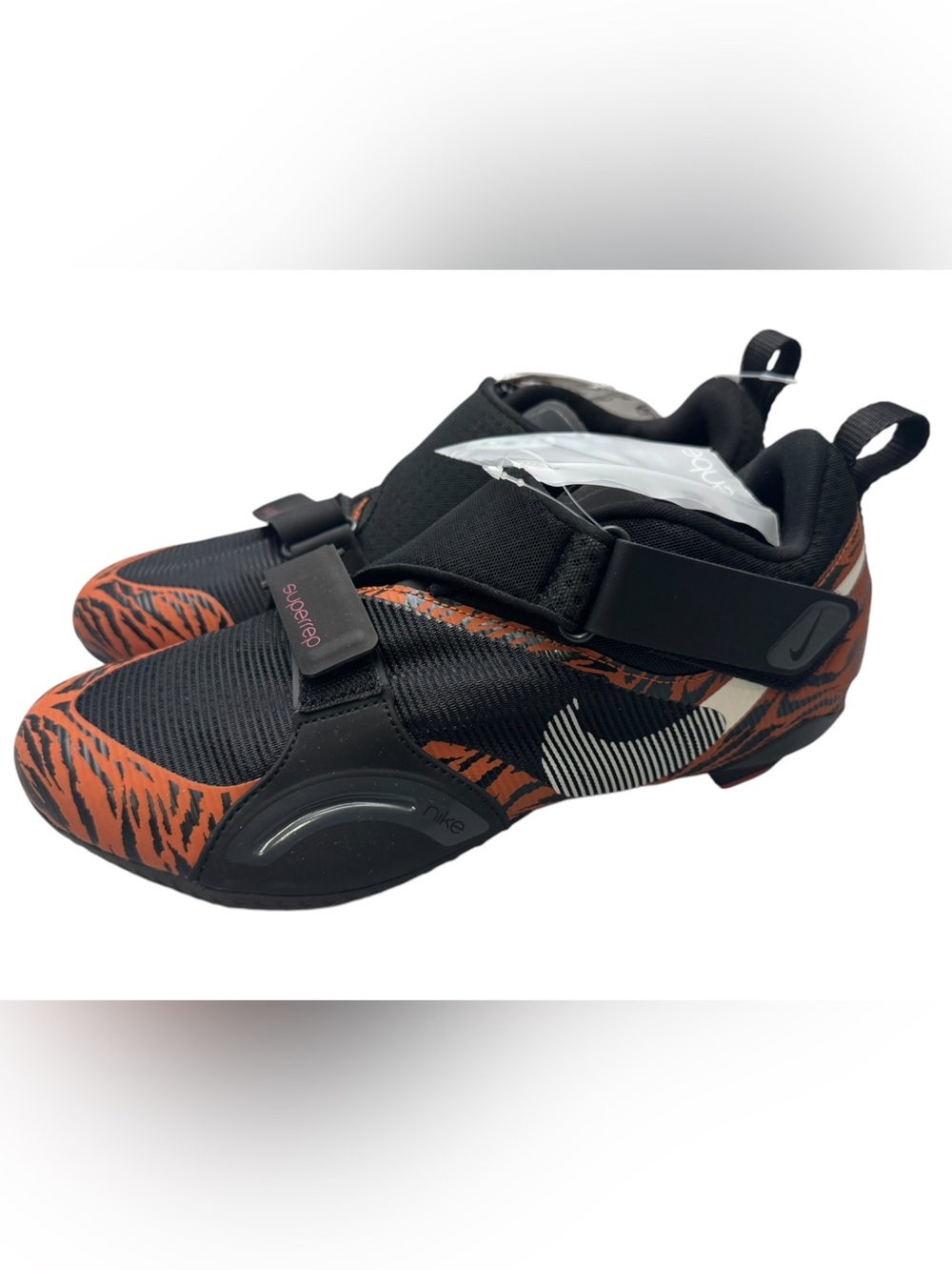 Nike SuperRep Cycle Tiger Womens 8.5 Black Orange Cycling Shoes CJ0775 018 NEW